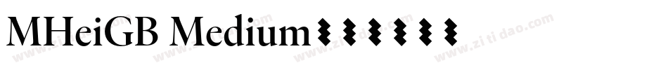 MHeiGB Medium字体转换